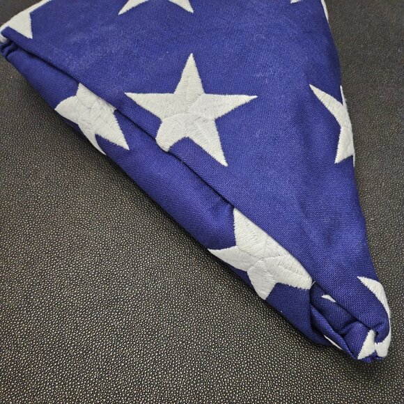 NEW VALLEY FORGE BEST 100% COTTON BUNTING AMERICAN FLAG - VETERAN CASKET 9.5'x5' - Picture 11 of 16